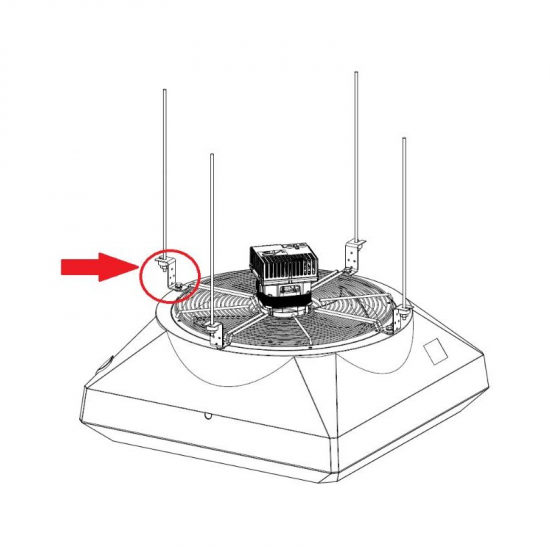 Kit de fixation plafond VOLCANO VTS